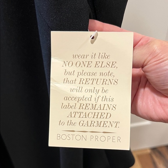 Boston Proper Elegant Black Cold Shoulder Dress - Picture 2 of 6